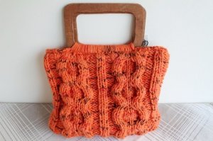 画像1: 毛糸の手編みカバン